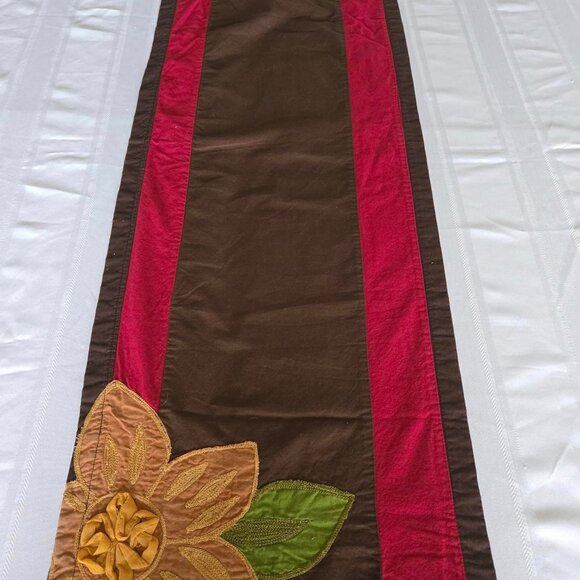 Pier 1 Imports Brown Table Runner/Aari Window Panel - Picture 9 of 9